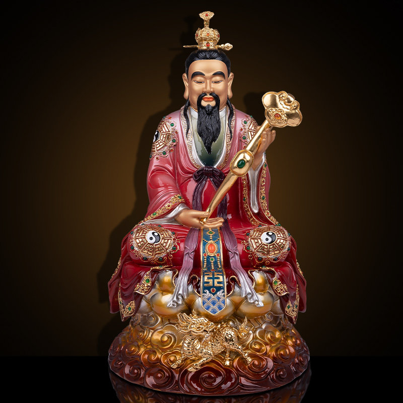 太上老君天尊纯铜三清神像铜像祖师师爷灵宝装饰摆件