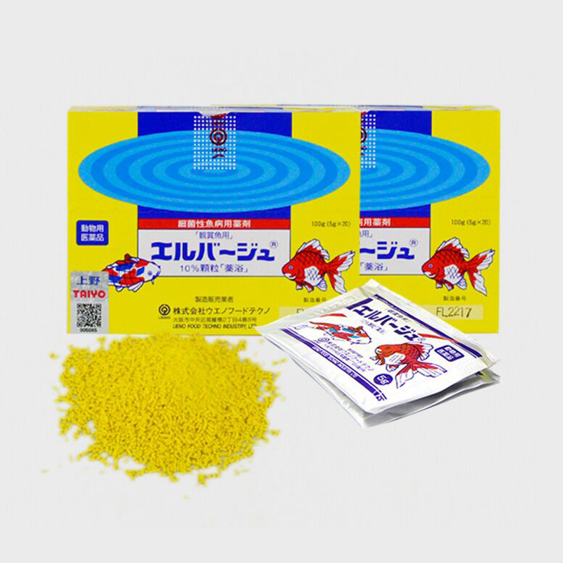 黄粉日本正品进口上野常用观赏鱼白点病水霉病硝化细菌