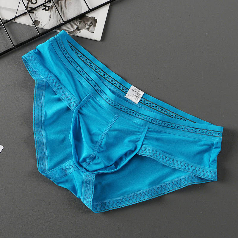 三角内裤男士冰丝性感透气超薄大码加大低腰男三角内裤
