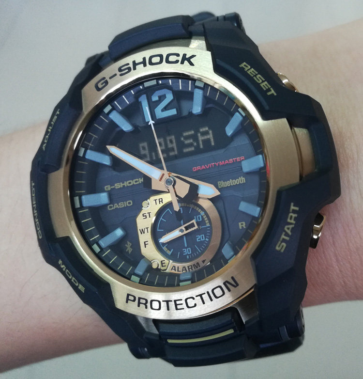 卡西欧太阳能蓝牙手表黑金gr-b100gb-1a1a41a21a3智能日韩腕表