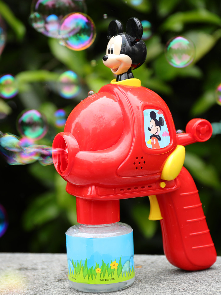 迪士尼泡泡机儿童全自动抖音同款玩具不漏水电动吹大泡泡枪器防漏