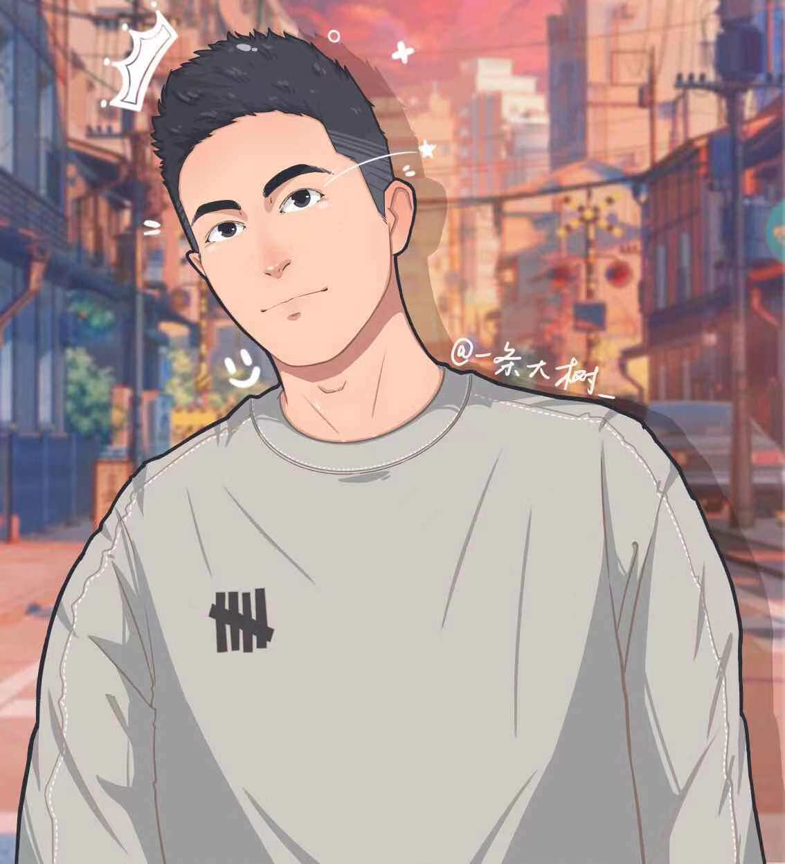 温暖暖风真人漫画手绘情侣肖像照片定制动漫卡通卡通