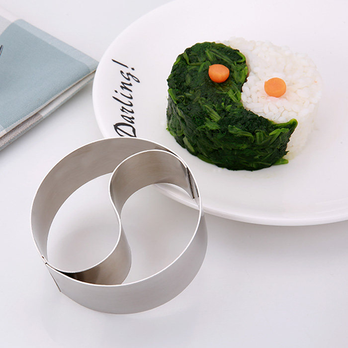 模具加厚不锈钢太极菜品造型饭团酒店用品蛋糕烘焙diy模具