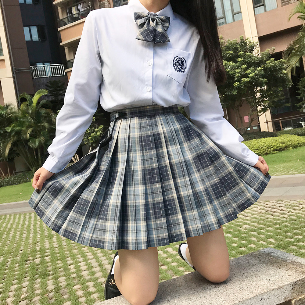 青野jk制服正统jk套装百搭高腰半身裙