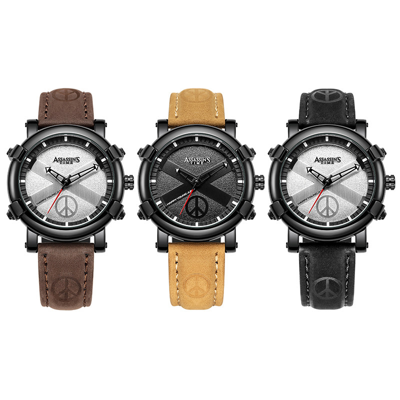 time新概念手表时间刺客和平主义者手表创意运动个性assassin