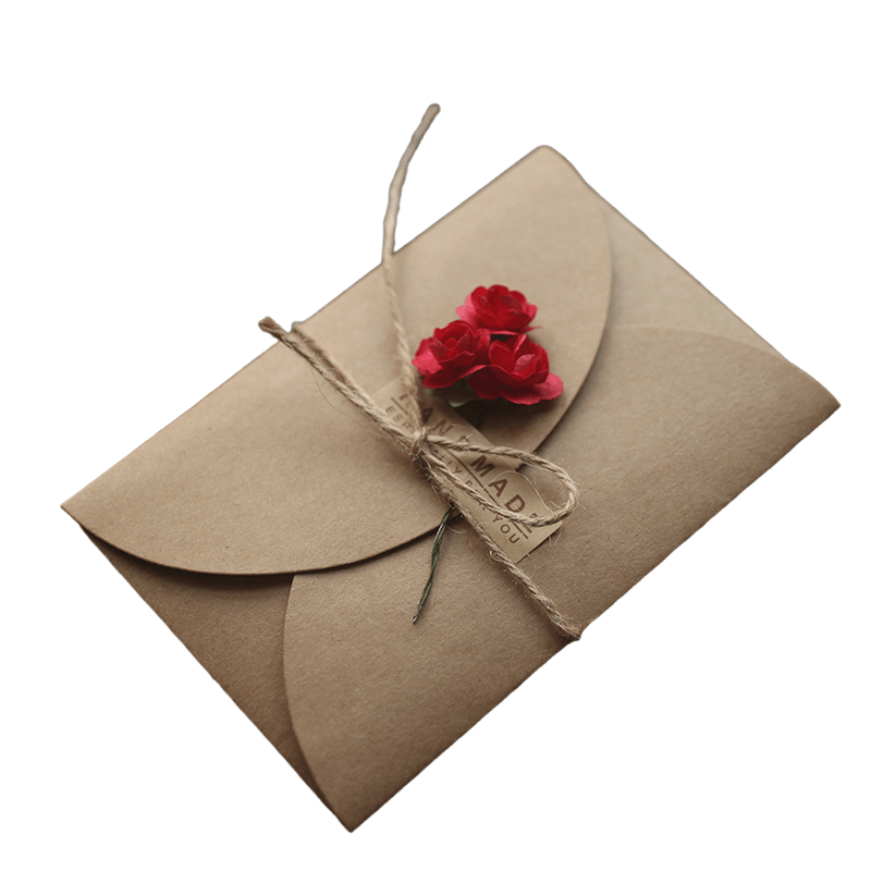 手工花束信封邀请函diy文艺爱情告白贺卡生日信封