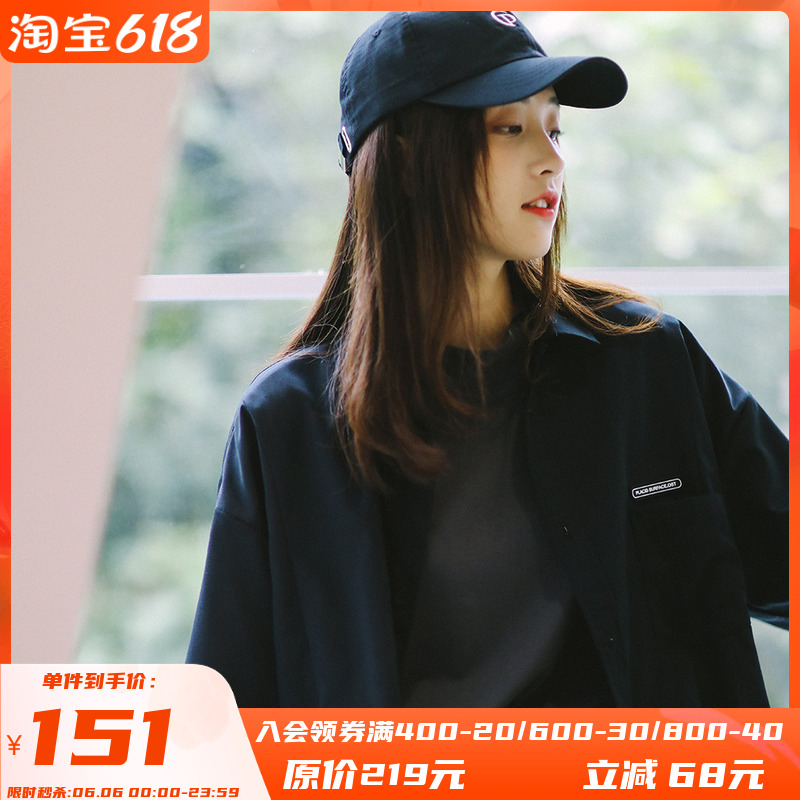 PSO Brand 夏季古巴领衬衣外套复古港风情侣装黑色短袖衬衫男宽松