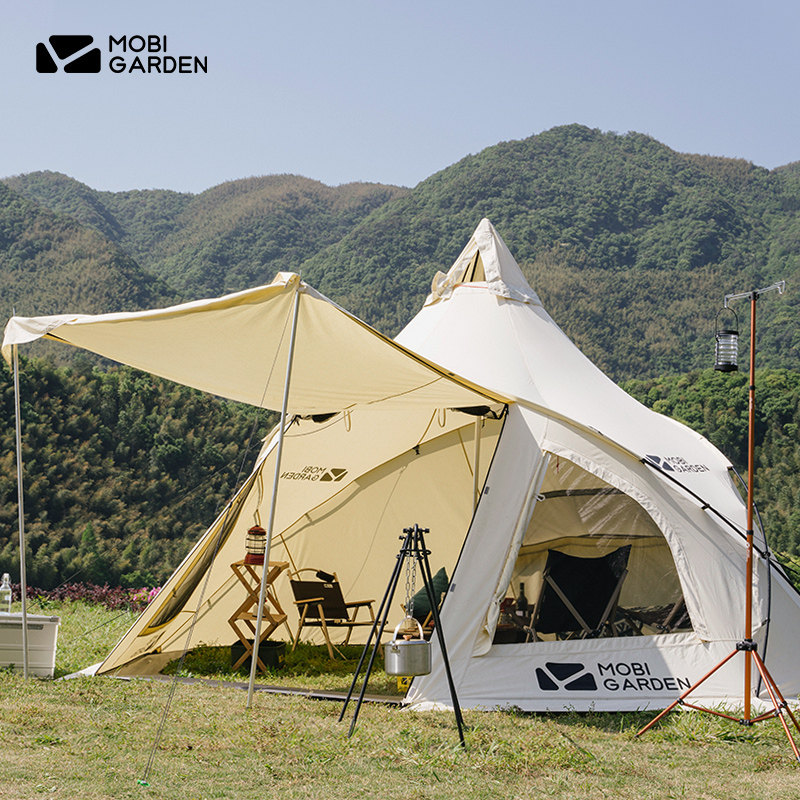 glamping牧高笛户外家庭轻奢空间野营加厚棉布露营露营