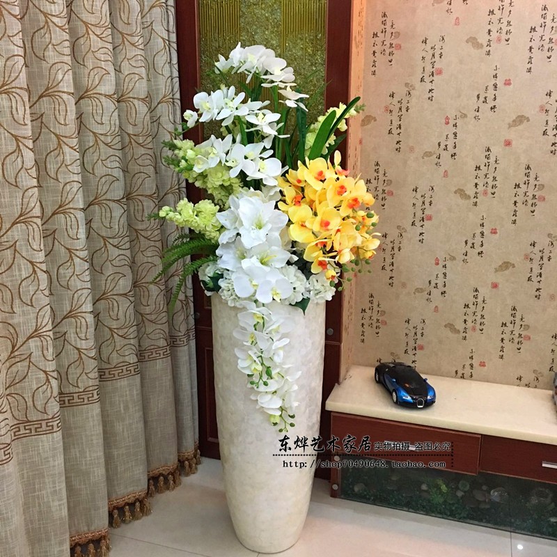 客厅摆的大花瓶落地仿真花艺套装欧式现代家居花瓶