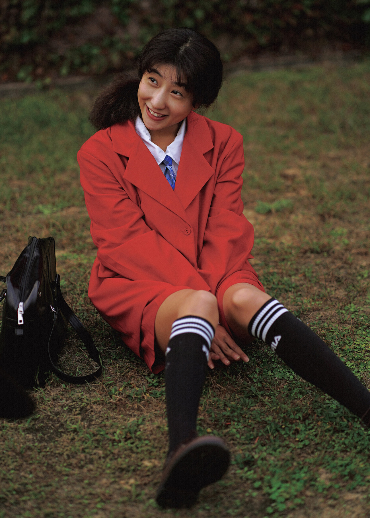 西装一九九二自制秋冬复古日系红色jk制服套装学生校服