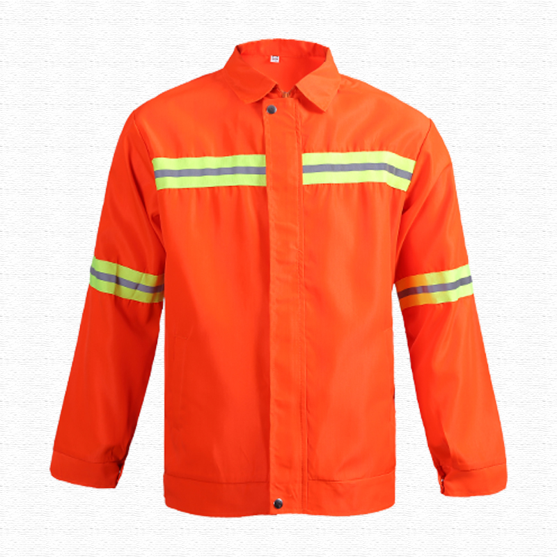 环卫环卫工夹克工作服橘红公路套装工人养护服可工装制服