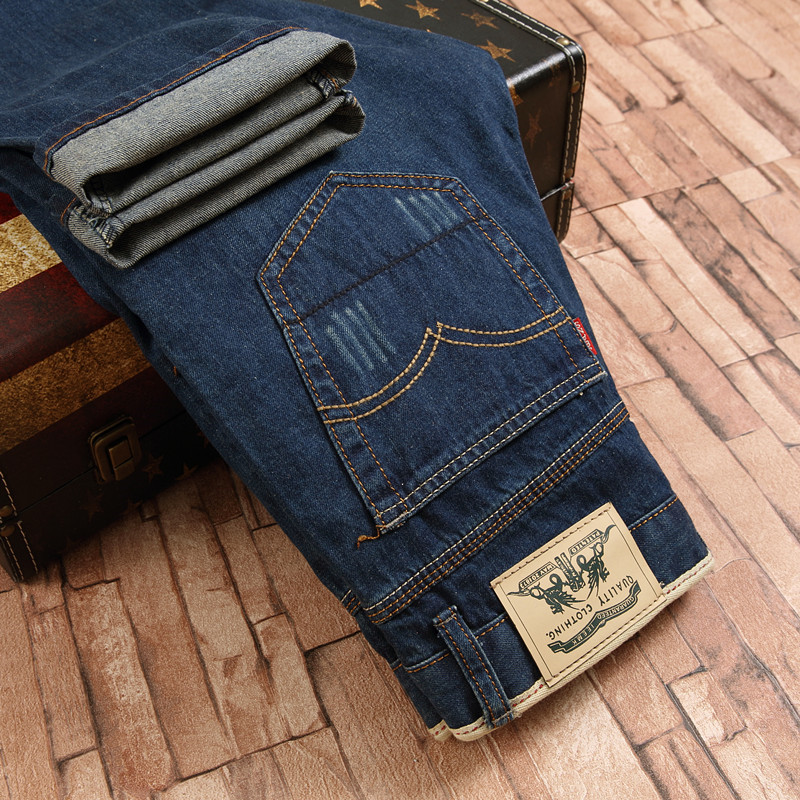 春夏季男士牛仔裤男裤子直筒宽松长裤工作干活工地耐磨电焊劳保服