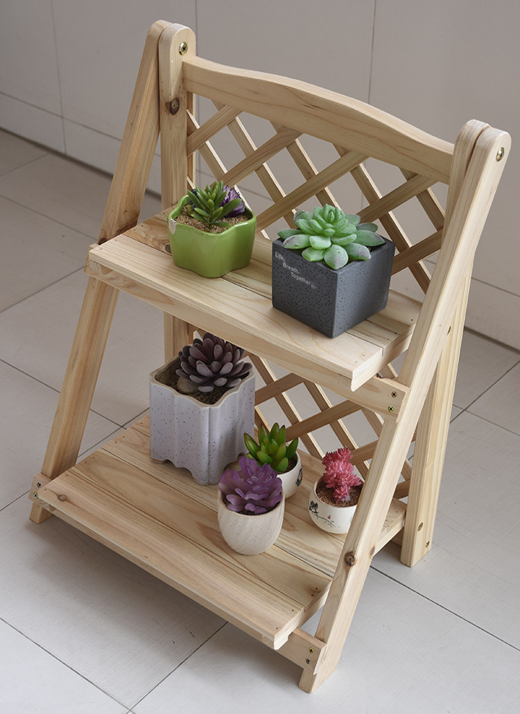 木头花架子桌面植物多层置物架室内小型阳台客厅花架