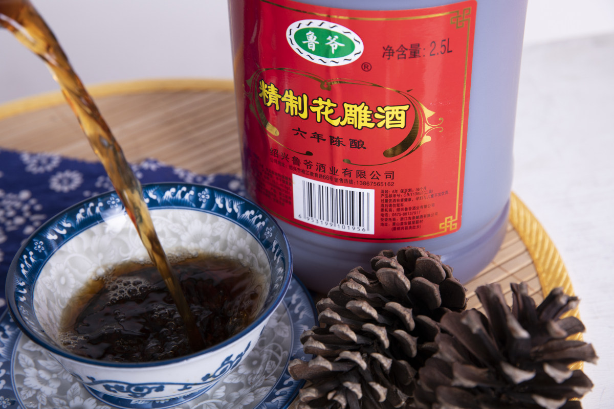 绍兴鲁爷酒业黄酒5斤六年花雕料酒做菜桶装酒壶加饭泡阿胶