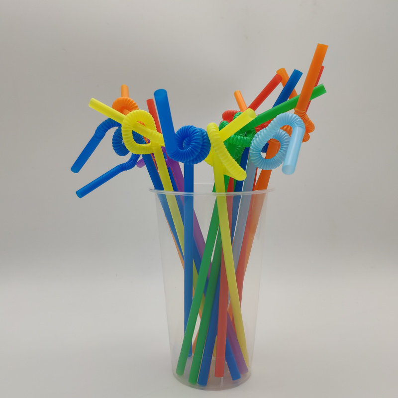 双童一次性吸管造型吸管透明艺术吸管单头弯艺术吸管塑料艺术吸管