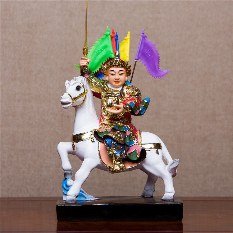 将军黄小跑供奉佛像树脂仙家报马护身骑马天乐摆件