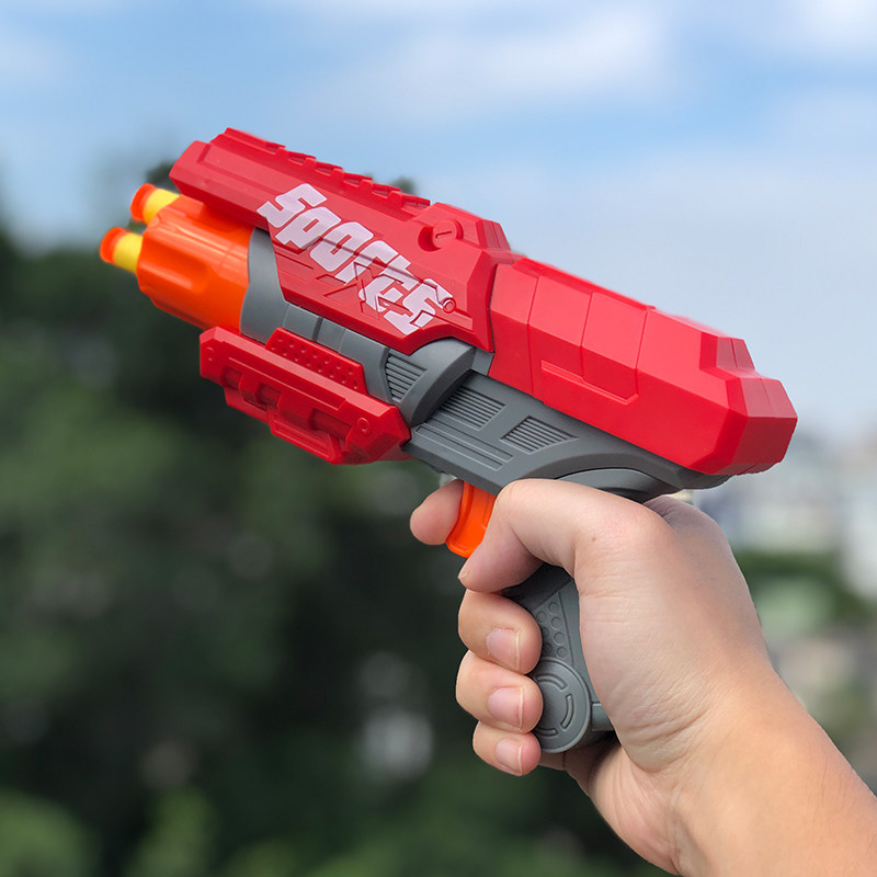 儿童软弹枪手手动单发吸盘海绵软蛋枪发射器吃鸡电动玩具枪