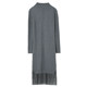 Women's ultra-long over-the-knee autumn and winter dress with coat wool base dress stitching net yarn cashmere knitted sweater dress Women's ultra-long over-the-knee autumn and winter dress with coat wool base dress stitching net yarn cashmere knitted sweater dress
