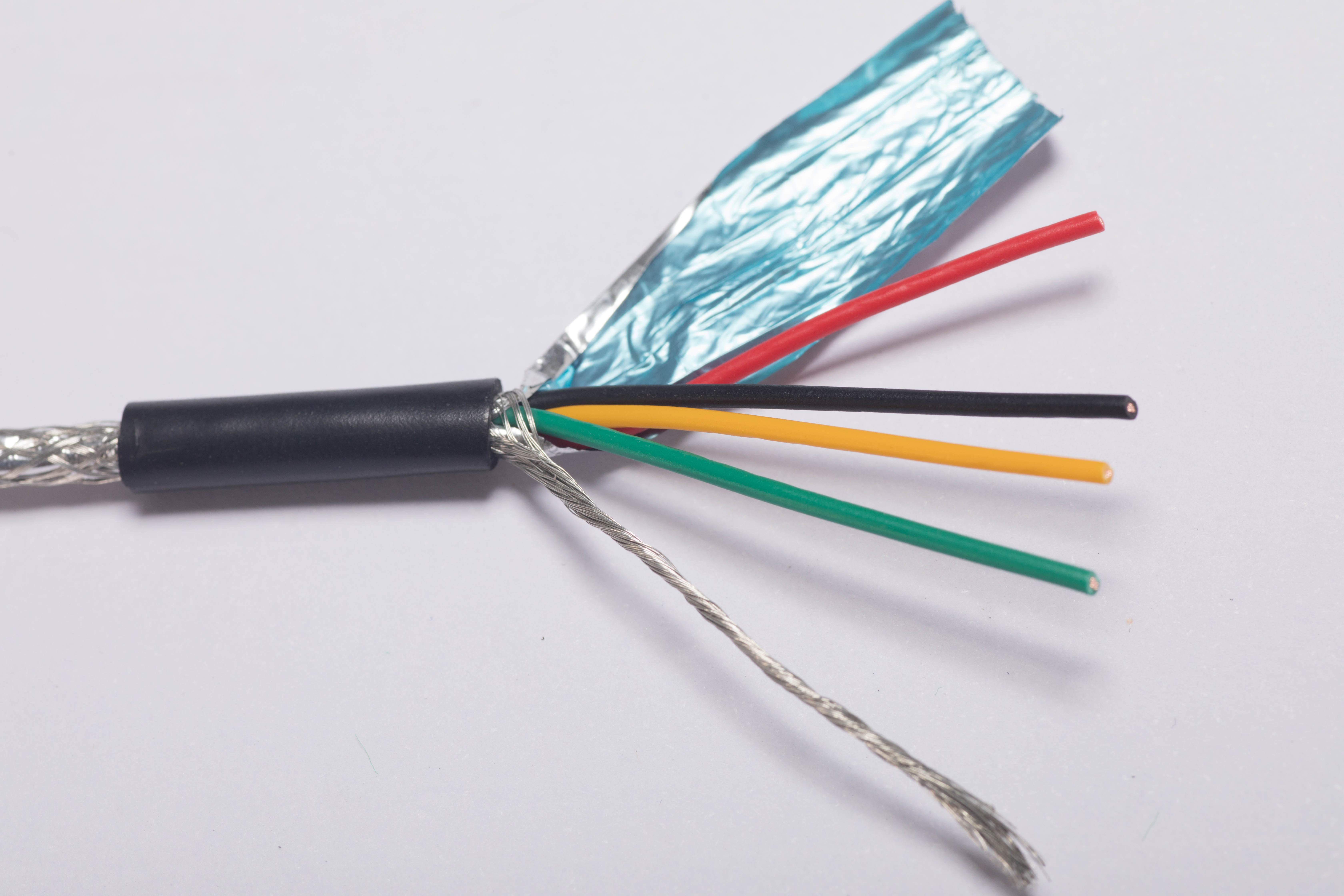 纯铜屏蔽信号控制音频05平方rvvp2awg护套线