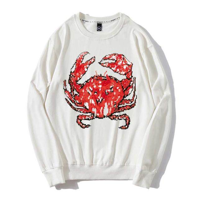 王俊凯同款衣服螃蟹圆领卫衣周边粉丝应援宽松卫衣