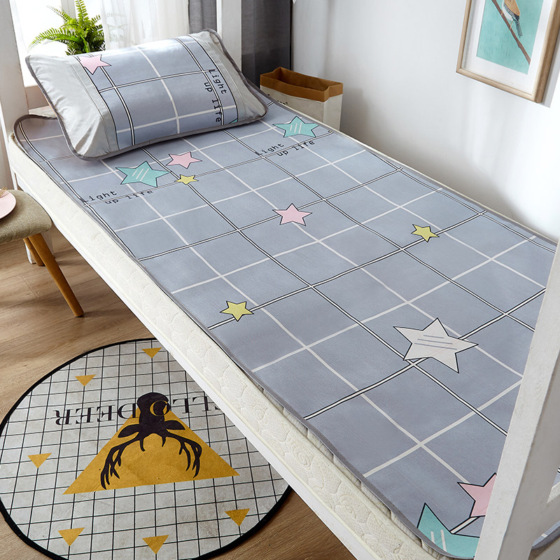 学生宿舍凉席单人床冰丝折叠下铺冬夏两用席子冰丝席