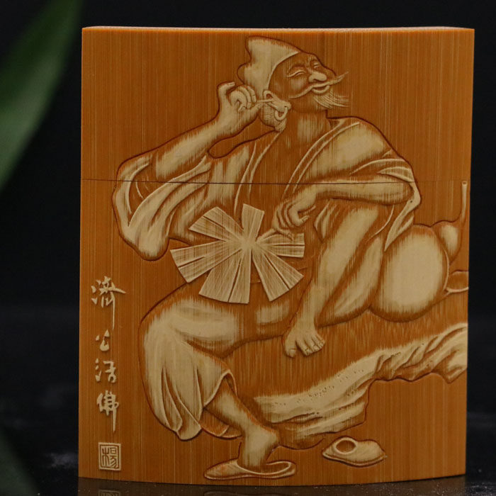 吉木堂竹根雕收藏精品手把名家杨吉精雕阴刻根雕