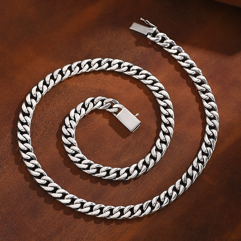 古巴罗泰老银匠项链男士潮牌简约嘻哈街头时尚百搭项链