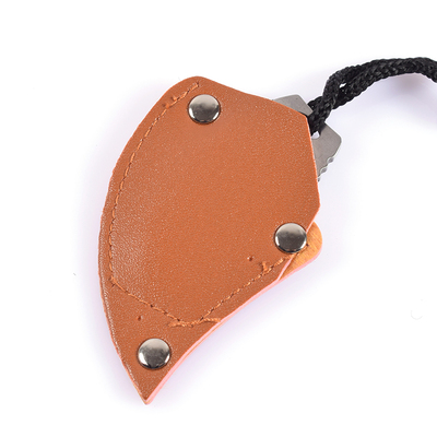 不锈钢迷你小爪刀 野营防身刀户外装备送皮套 拆箱工具edc指扣刀