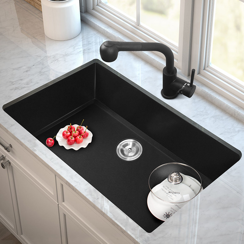 迈锐博德国石英石水槽厨房大单槽套餐下沉式台下盆水池洗菜盆930