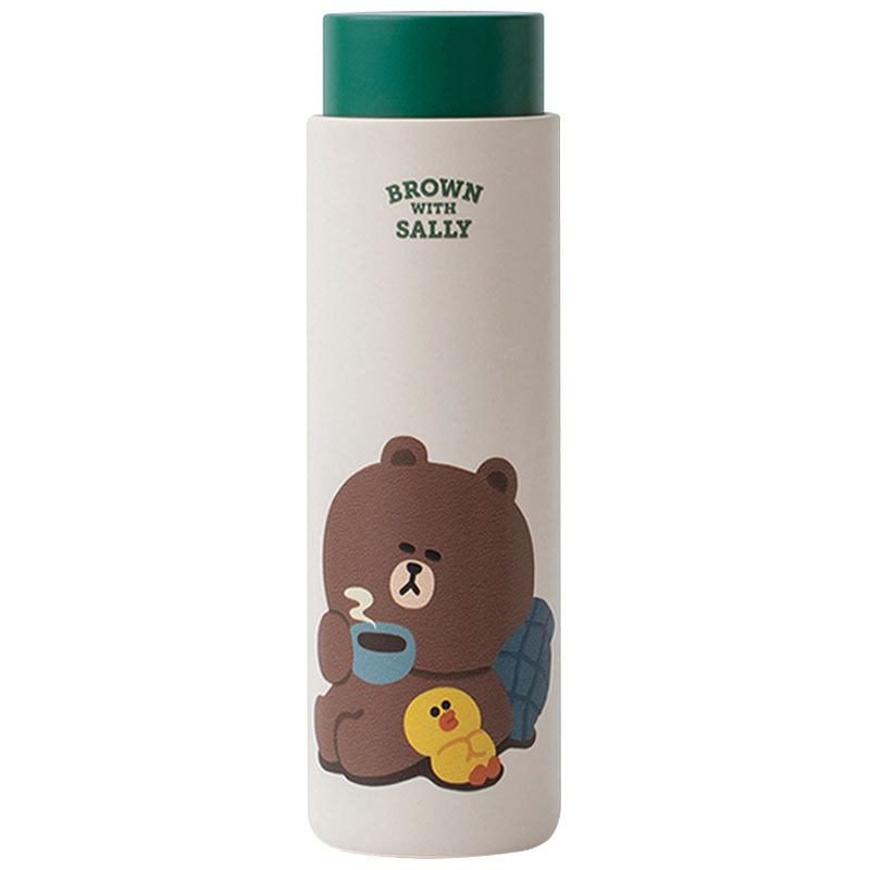 linefriends布朗保温杯不锈钢带隔水瓶子保温杯