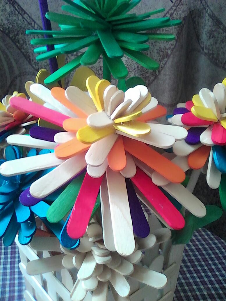 雪糕棒工艺品插花diy手工制作模型材料成品雪糕棍耗材木棒包邮