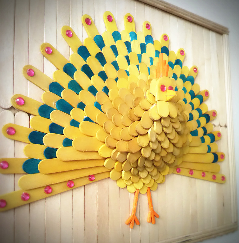 雪糕棒diy手工制作模型材料成品模型孔雀雪糕棍耗材木棒木棍包邮