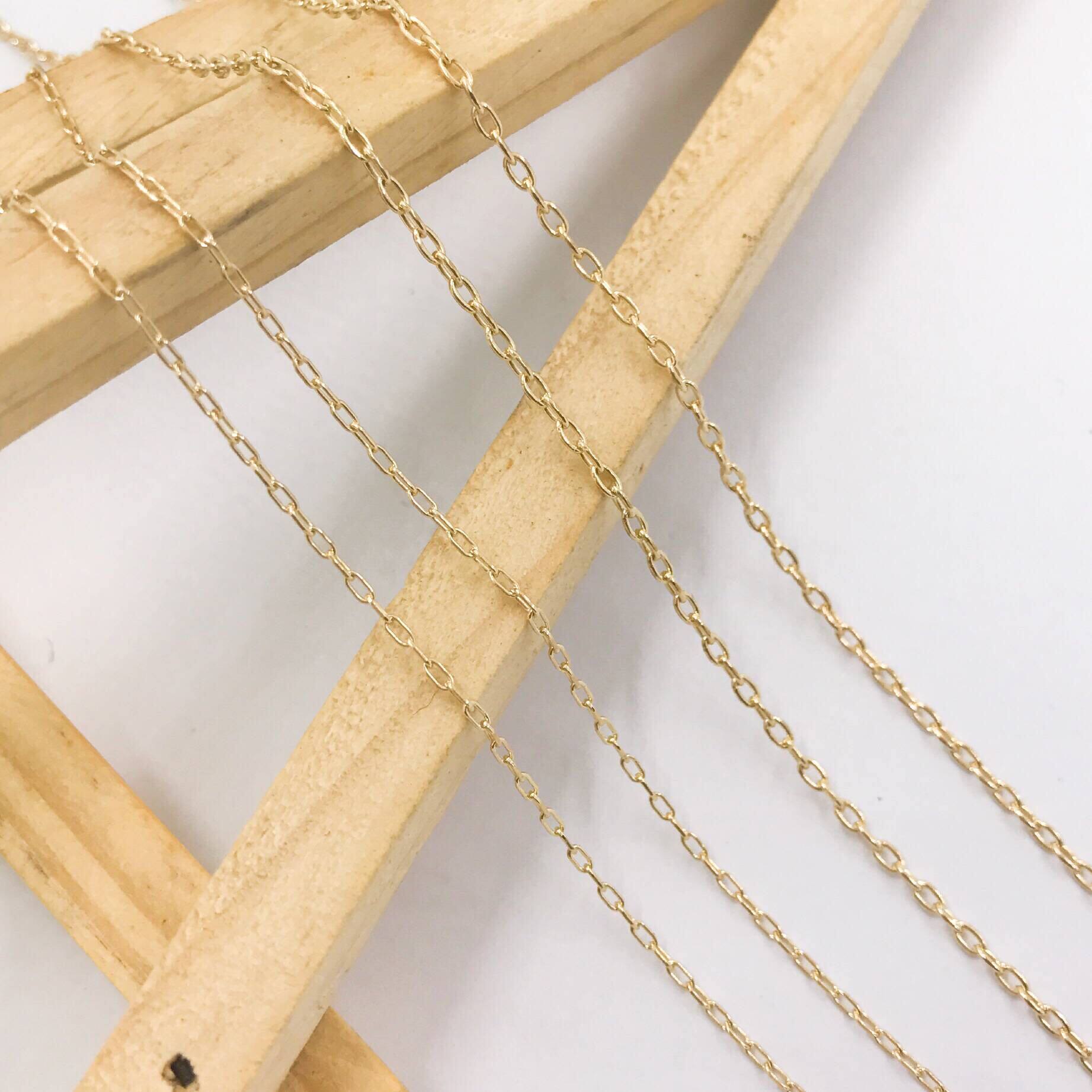 diy饰品配件材料美国进口14k包金长形链条链条