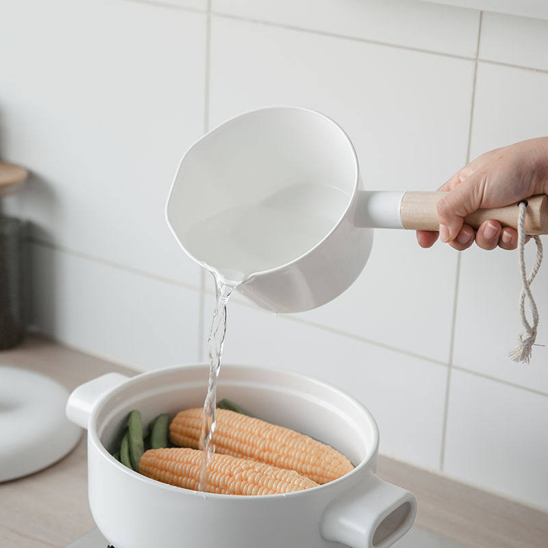 日式水勺厨房水瓢家用加厚长柄塑料多用途大号汤勺