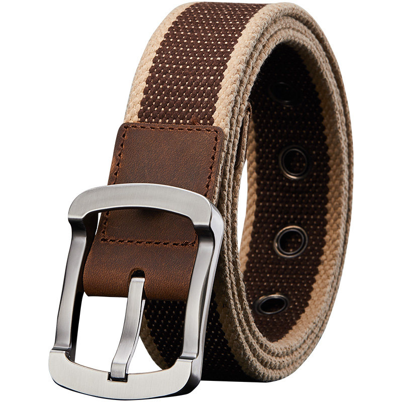 正品colvinkevin皮带男针2021新款年轻人帆布休闲腰带腰带