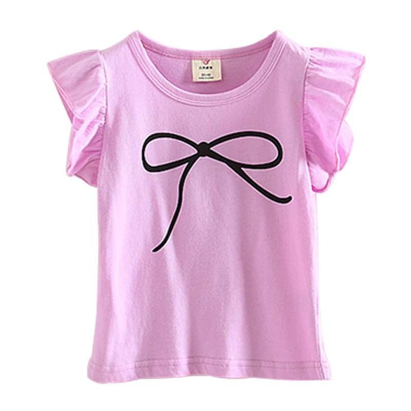 2019夏装韩版女童童装打底衫 宝宝儿童圆领短袖t恤夏 女tx-1088