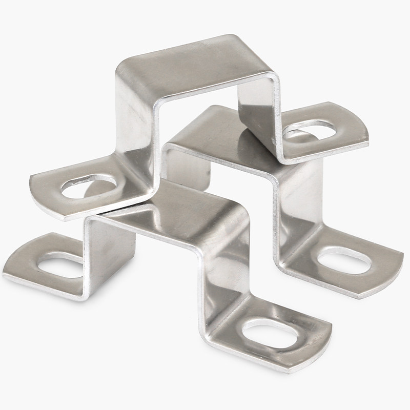 抱箍型管卡箍支架直角欧姆马卡不锈钢骑马卡扣管夹