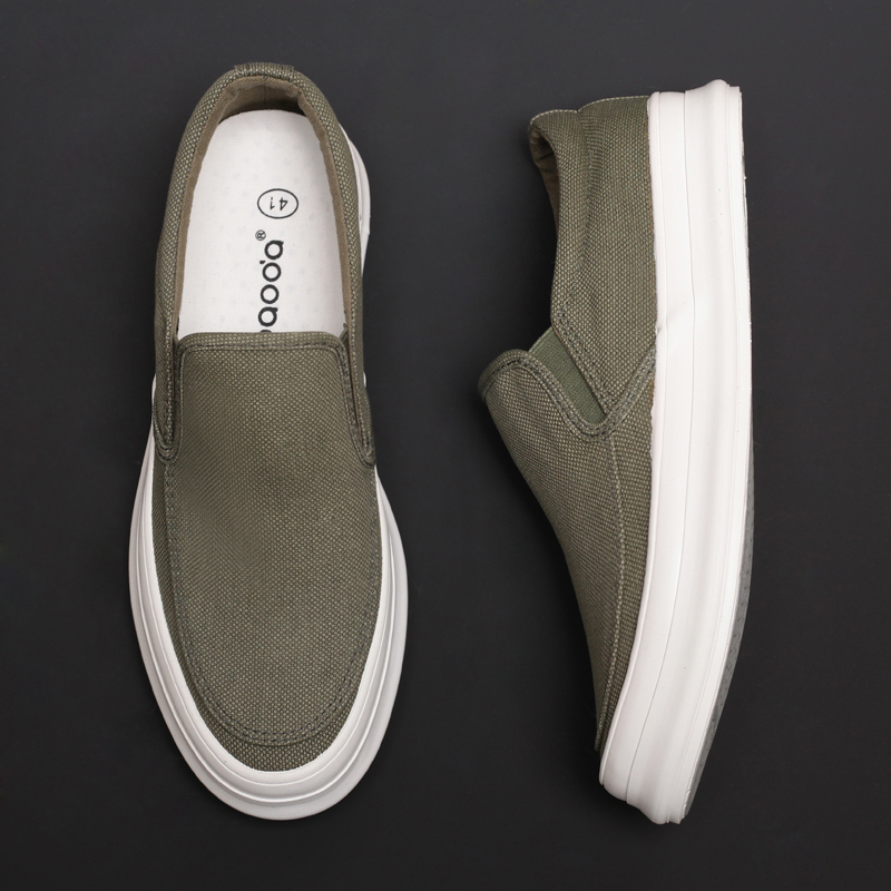 新款男鞋春夏季休闲帆布鞋子透气底帮运动鞋男板鞋老北京男鞋套脚