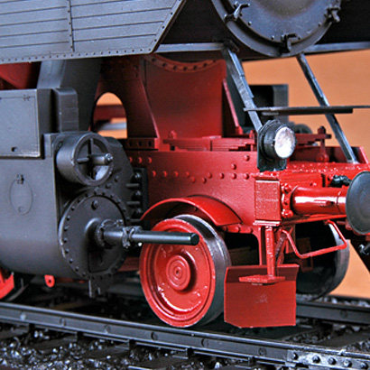 3g蒸汽机车轨道火车模型br52德国拼装坦克