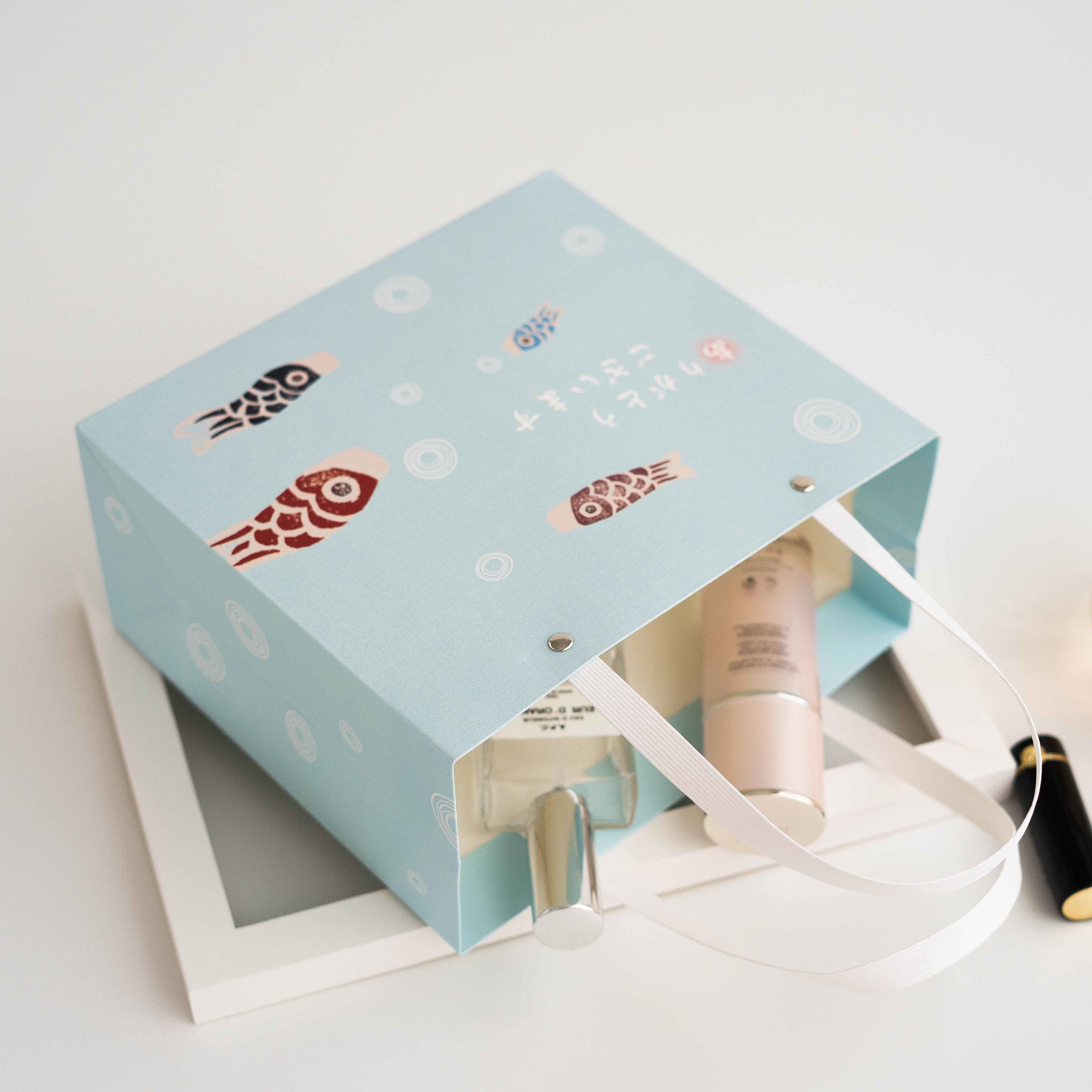 ins风日式和风手提袋礼品袋饭盒便当包学生可爱手提购物包装袋子