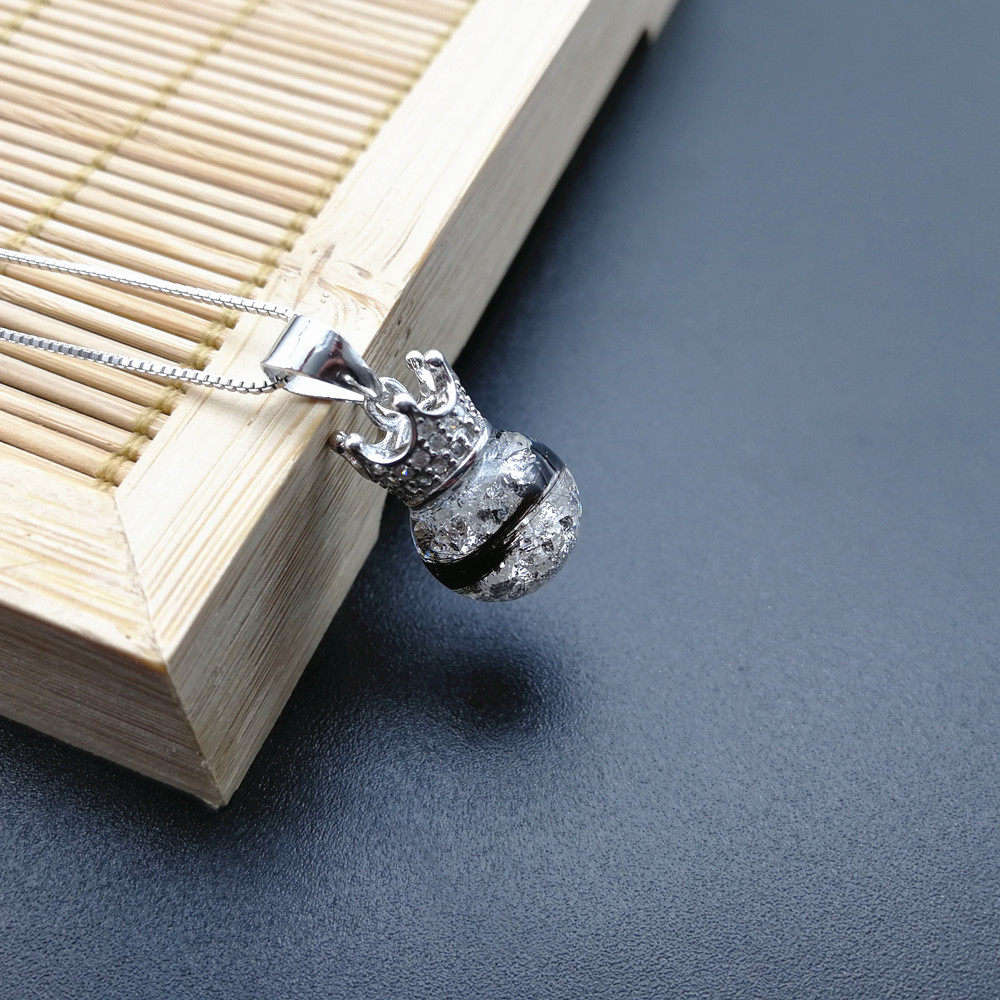 亲子胎毛吊坠纯银胎毛项链胎发挂件婴儿胎发纪念品diy自制胎毛笔