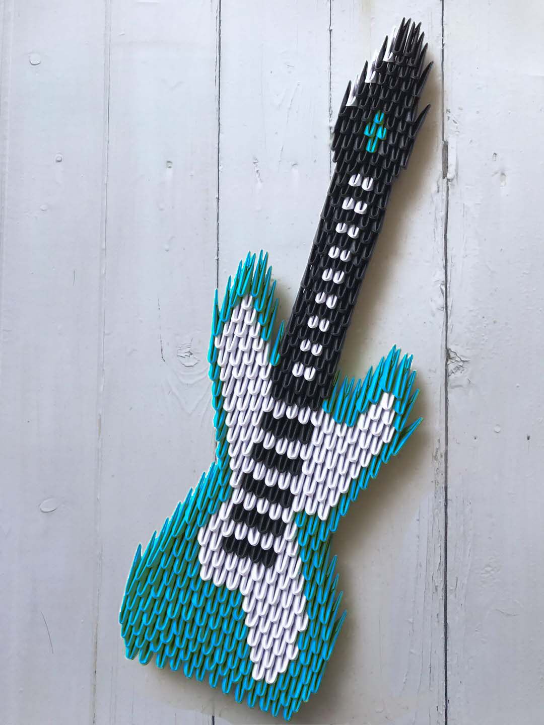 三角吉他折纸材料成品礼物装饰品学生劳技手工折纸