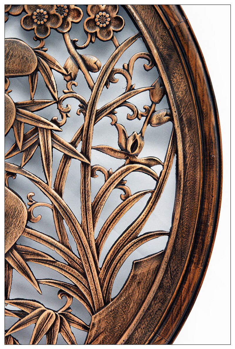 东阳木雕雕刻工艺品客厅玄关茶室室内墙壁挂件木雕