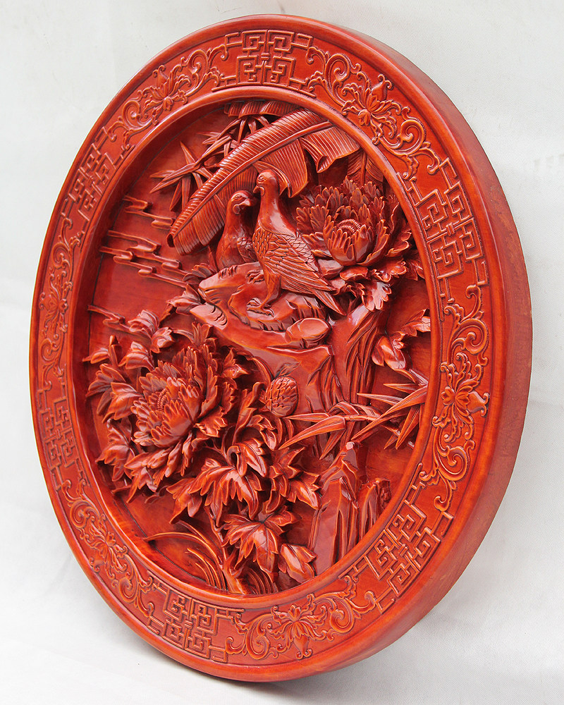 东阳木雕挂件精雕手工木头雕刻刻画工艺品中式木雕