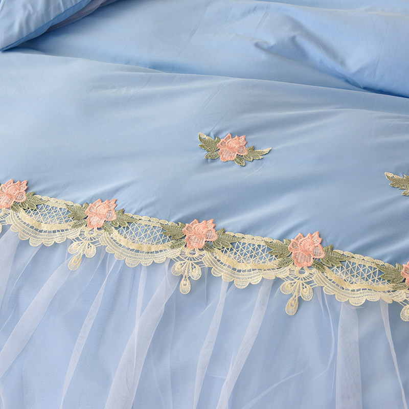 ins少女心网蕾丝蕾丝花花边枕套一对冰丝夏季枕套