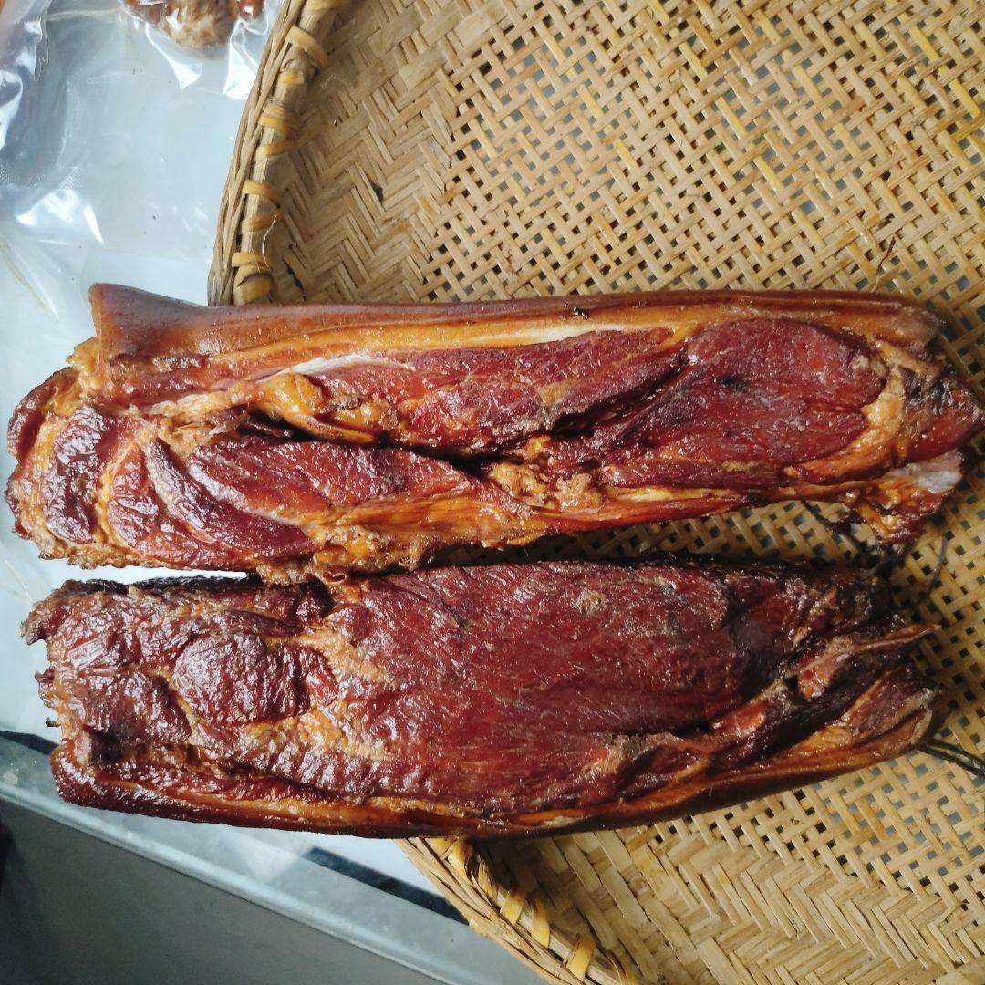 烟熏湖南特产偏瘦前腿手工古法柴火腊肉腌制腌肉