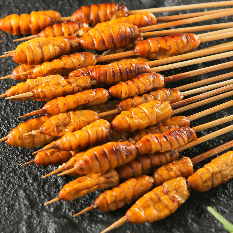 小串蚕蛹街霸小鲜肉夺命手把串小肉串炸串半成品鸡肉丸
