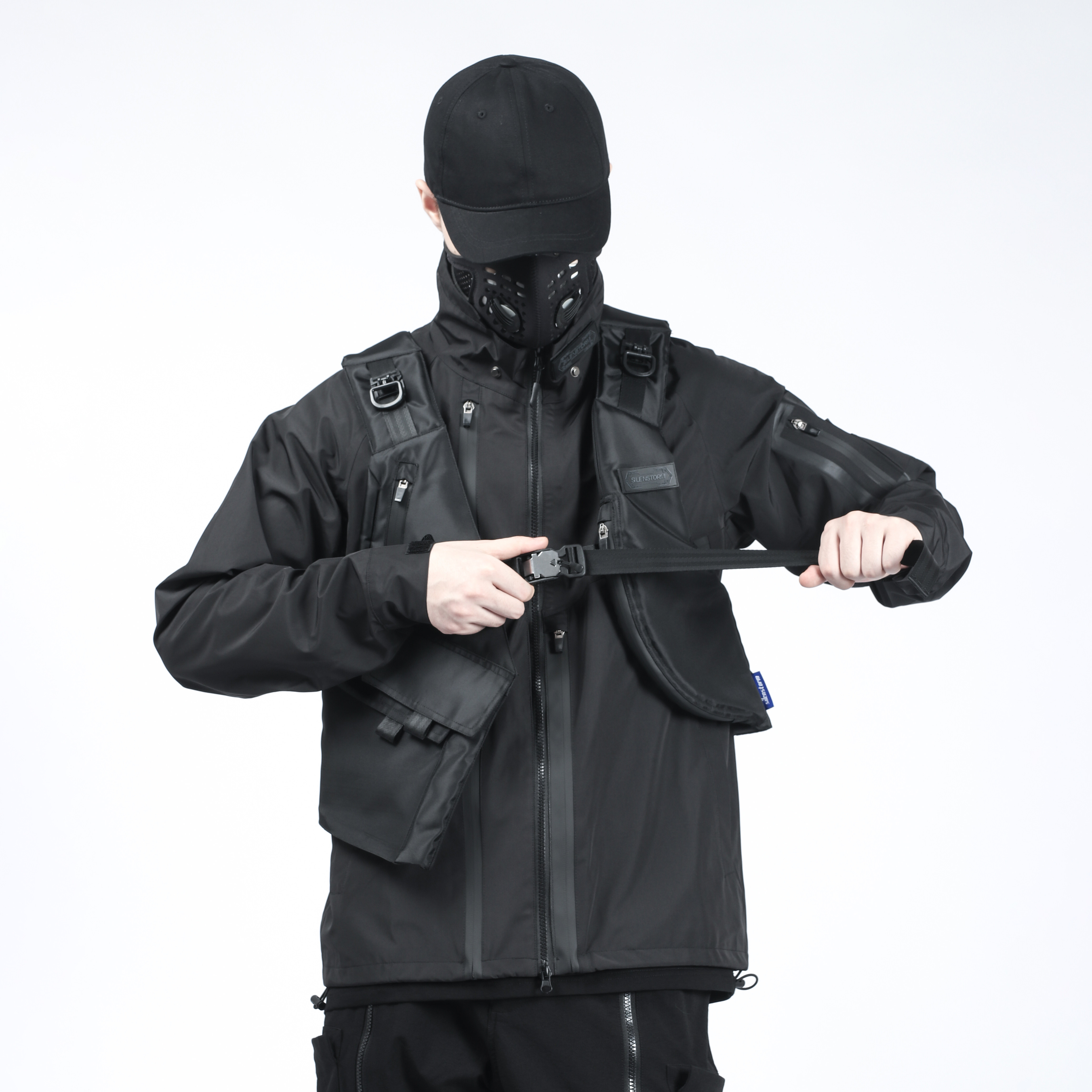 silenstorm赛博朋克机能多口口袋战术通勤潮牌背心马甲