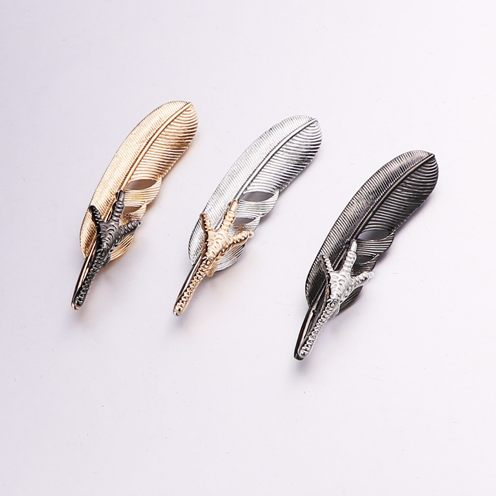 欧美霸气个性男士胸针鹰爪羽毛外套毛衣西服胸针