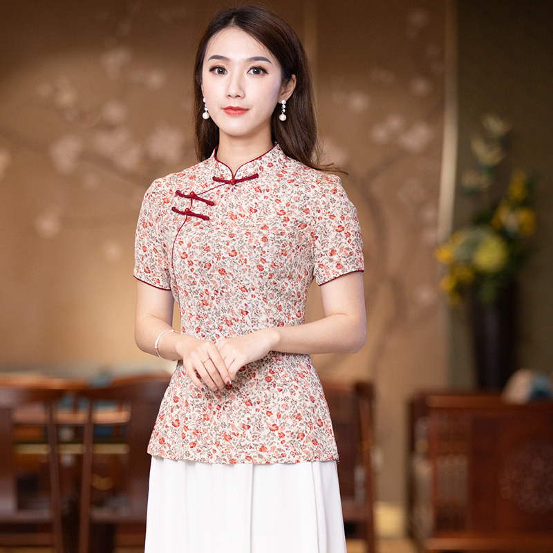 国风女装如意风唐装女夏民国改良旗袍衣时尚茶服上衣